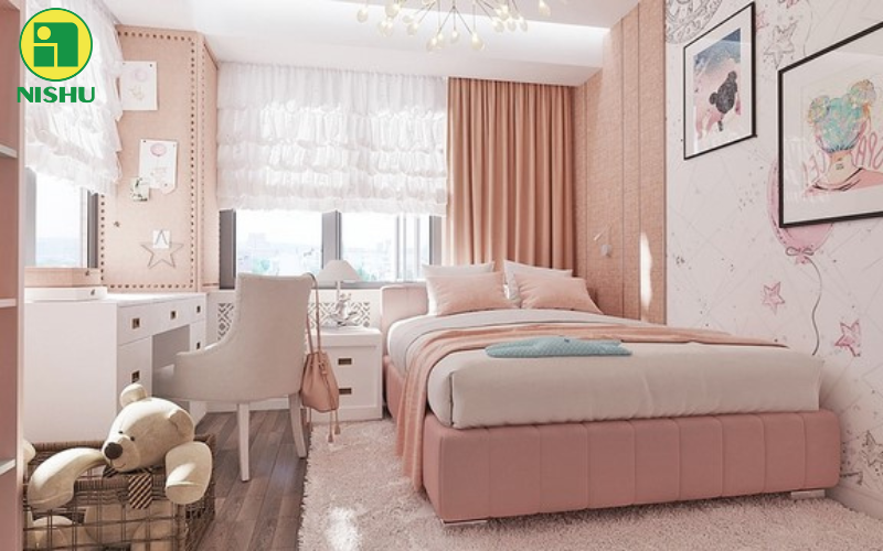 Sơn phòng ngủ với màu hồng